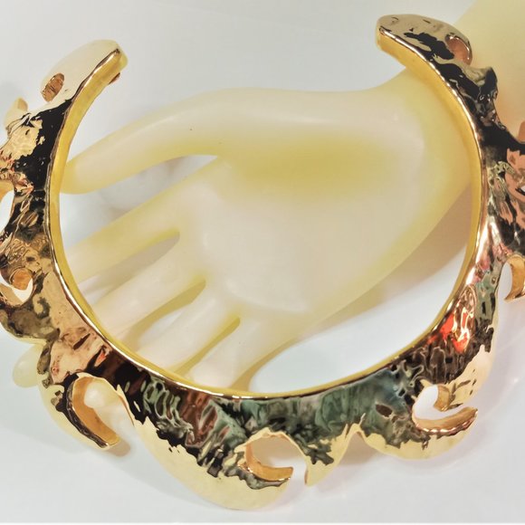Vintage Christian Lacroix Cutout Sun Necklace
